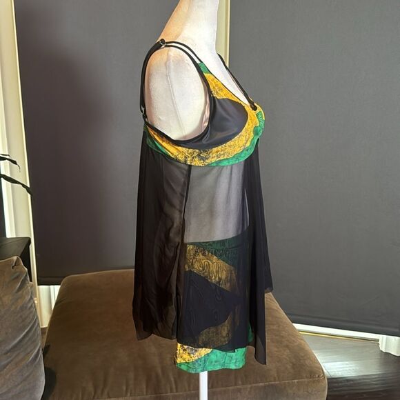 Women’s 2 Piece Jamaican Flag Design Bikini Swimsuit Bathers Size 2XL NEW - Picture 3 of 16